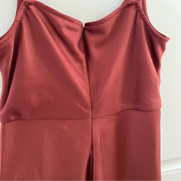 Bhldn rust cali satin cowl-neck midi dress - Picture 8 of 11